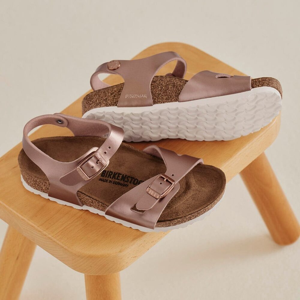 Birkenstock Kids Rio Sandals Copper Metallic 29